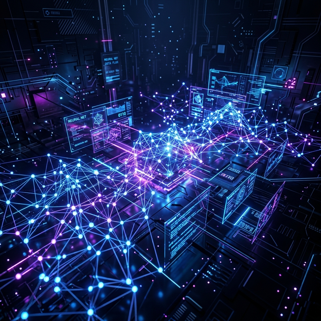 Futuristic abstract tech rendering